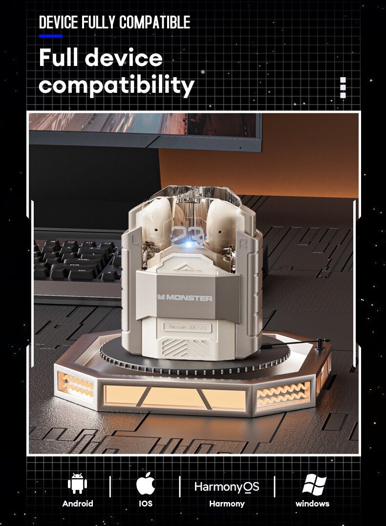 Monster Xkt23 Wireless Earphones With Enc Noise Reduction, Semi-In-Ear Design, 5.4 Hours Battery Life, Hi-Fi Sound Quality, Music & Game Modes, Low Latency, Built-In Microphone - Image 2