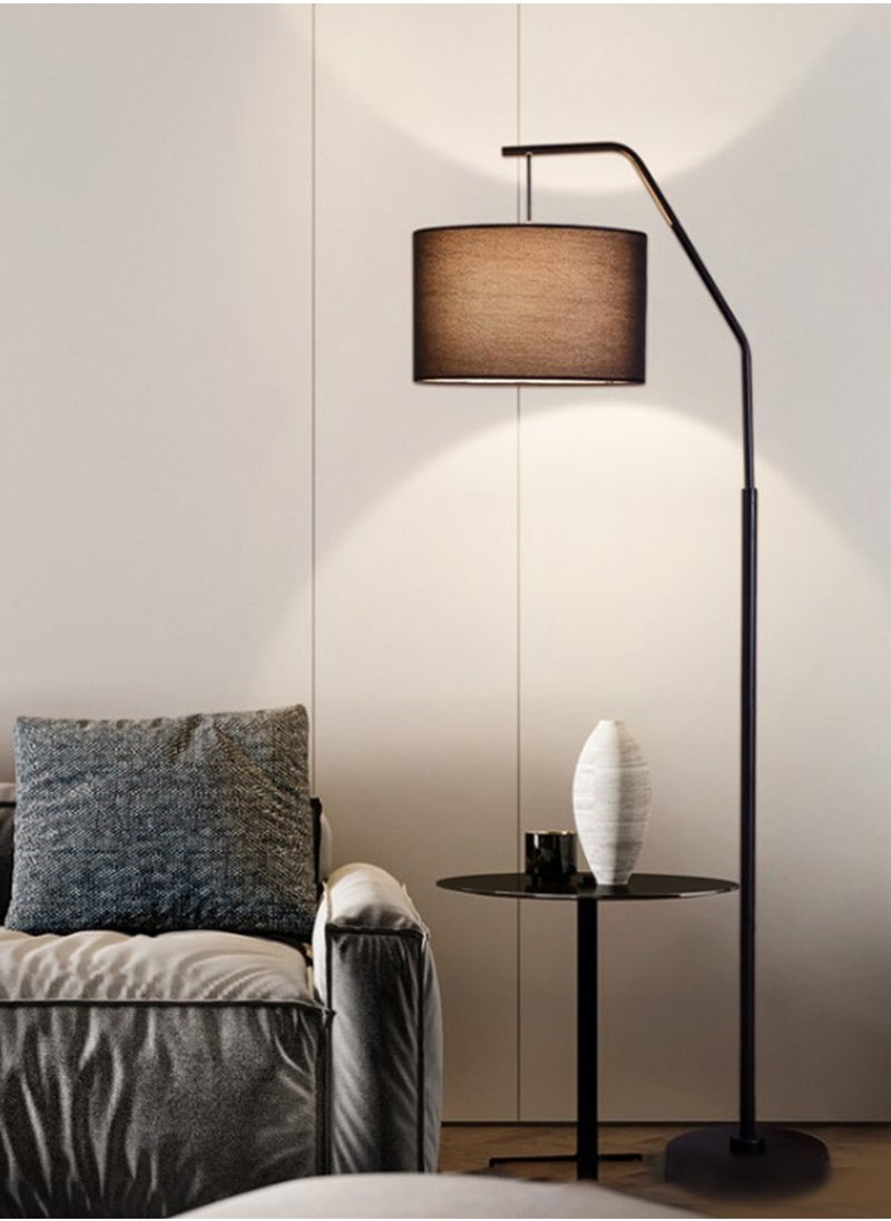Sharpdo Simple Vertical LED Floor Lamp Nordic Warm Anti-Glare Eye Protection Standing Lamp For Bedroom Living Room Floor Lighting With Fabric Lampshade  - Image 1