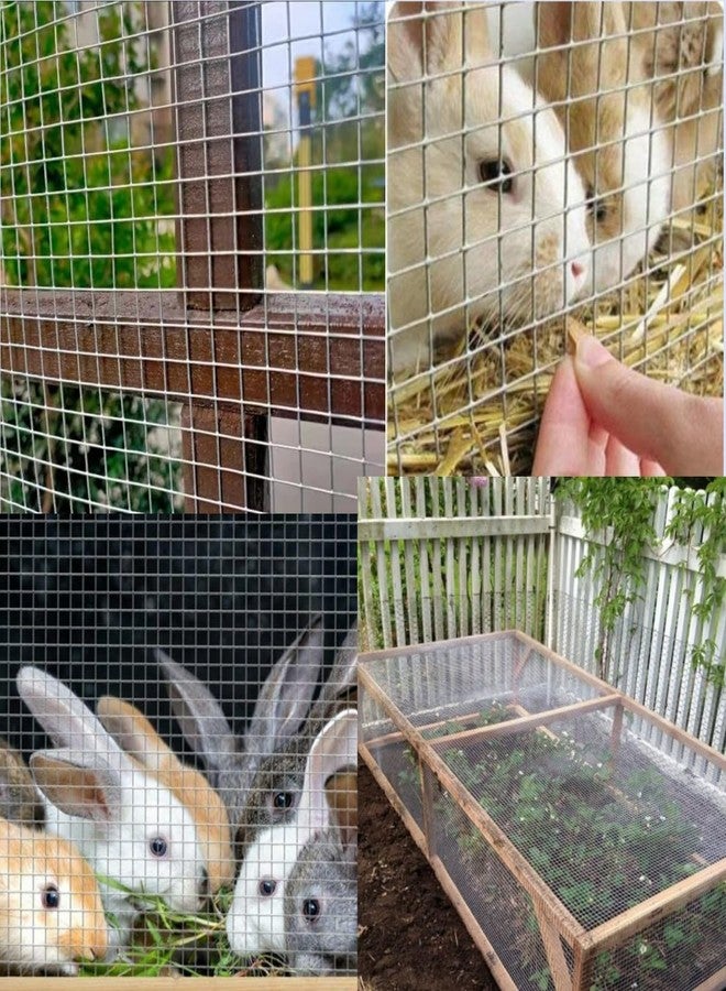 MFBJXC Hardware Cloth 1/4 Inch Galvanized Wire Mesh Roll 8 Inch x 20 ft (23GA) for Garden Plant Welded Metal Wire Fencing Roll, Rabbit Cages Snake Fence (8in-20ft) - Image 5