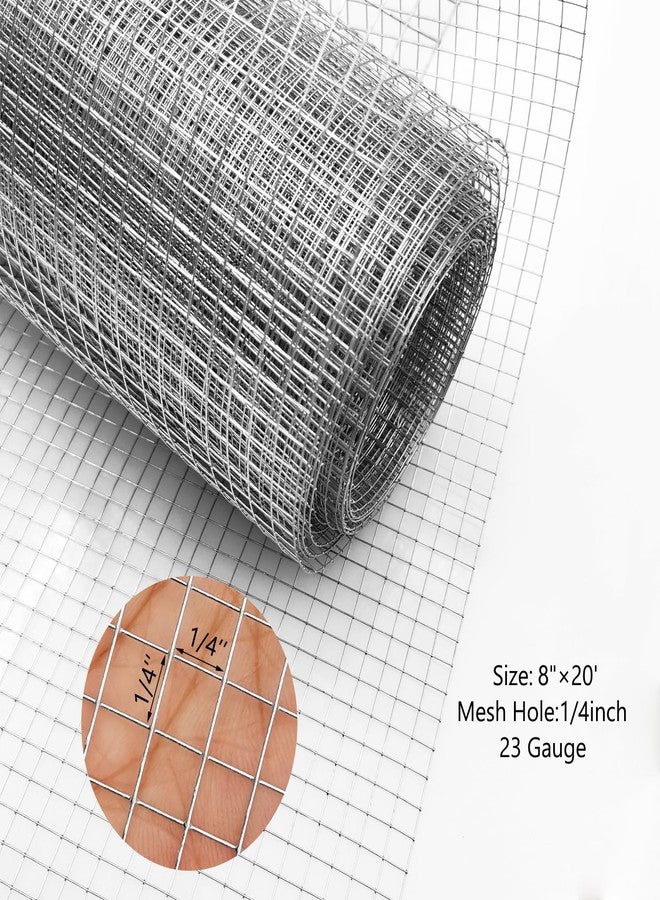 MFBJXC Hardware Cloth 1/4 Inch Galvanized Wire Mesh Roll 8 Inch x 20 ft (23GA) for Garden Plant Welded Metal Wire Fencing Roll, Rabbit Cages Snake Fence (8in-20ft) - Image 3