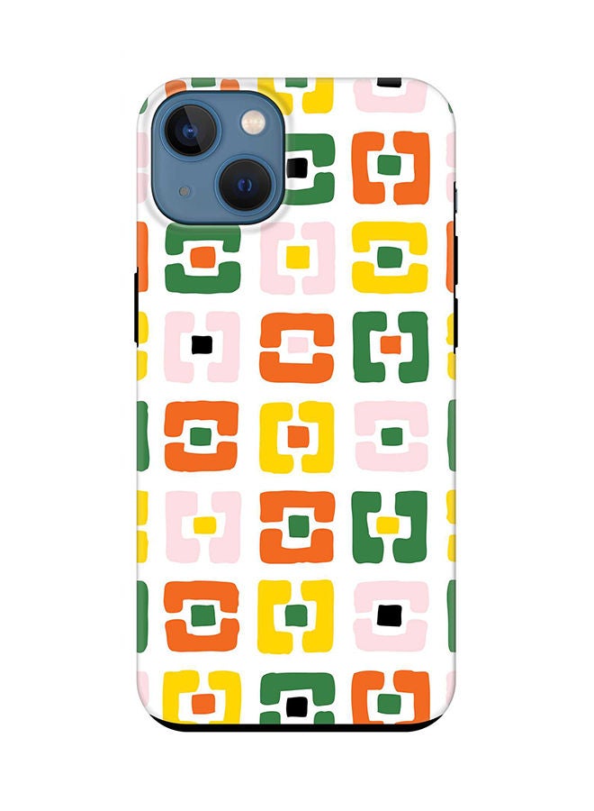 Stylizedd Tough Pro Series Case for Apple iPhone 14 Plus, Dual Layer hybrid PC and TPU Customized Mobile Cover Shield with inner TPU protection Matte Finish - Bracket Dot - Image 1