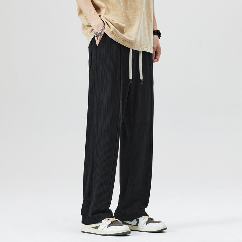 2023 Summer Mens Ice Silk Casual Pants Green  - Image 1