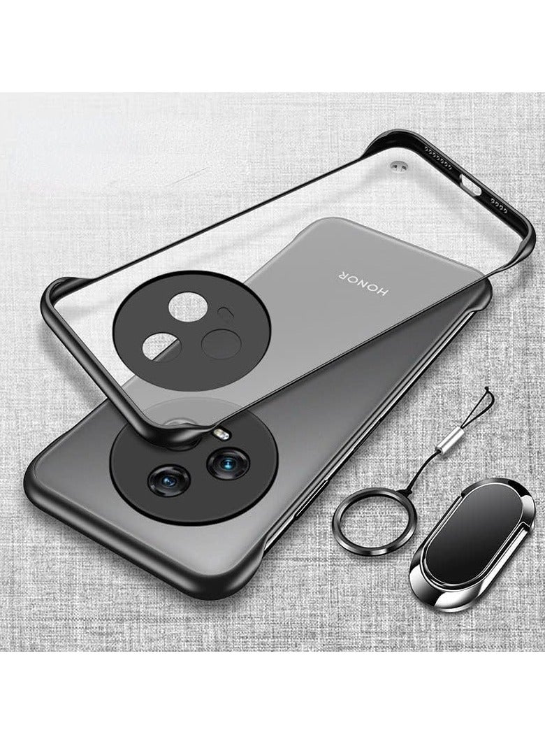 general Honor Magic 5 Pro Mobile Phone Case, Ultra-Thin Borderless Semi-Wrapped Transparent Matte Silicone Protective Case