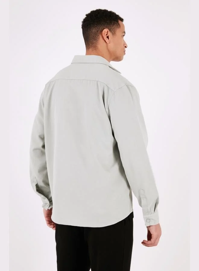 Buratti  Buratti Cotton Regular Fit Double Pocket Shirt Men's SHIRT CF24W116927 for Men | Best Price UAE