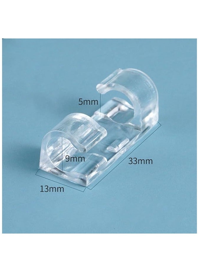 PROMASS Wire Clips, 60 PCS Strong Self-Adhesive Cable Clips, Finisher Wire Clamp Sticky, PC Wire Holder Ties Sticky Tidy and Organizer Cord and Wire (White) - Image 2