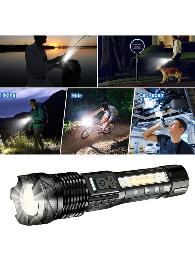AQL 2PCS Aluminum Alloy Head Flashlight 2000 Lumens USB Rechargeable 7 Modes - Image 5