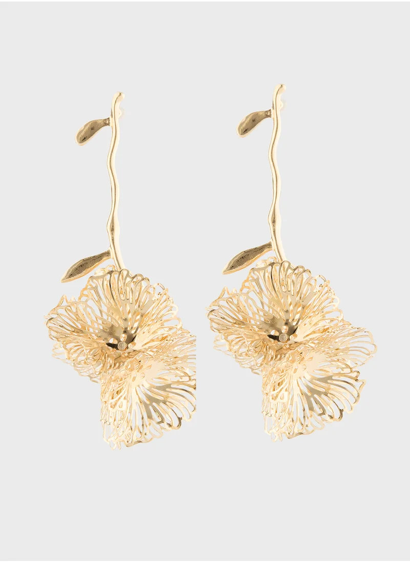 ELLA Oversized Floral Drop Earrings