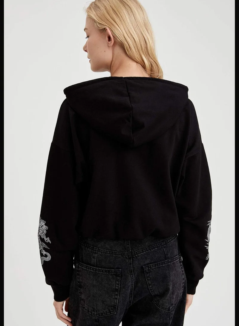 DeFacto Woman Regular Fit Hooded Sweat Shirt