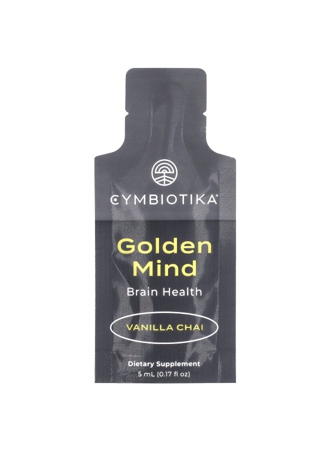 Cymbiotika - Cymbiotika, Golden Mind, Brain Health, Vanilla Chai, 30 Pouches, 5 ml Each - Image 1