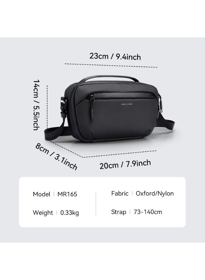 Mark Ryden MR-165 Black Digital Organizer Bag – 3C Series Tech Accessory Pouch with Shoulder Strap, Water-Repellent Oxford Fabric, YKK Zippers – Crossbody or Clutch for Travel and Daily Use - Image 4