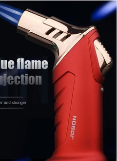 JOBON Jobon Windproof Torch Lighter Butane Refillable Gas Lighter Single Jet Flame Adjustable (Butane Gas Not Included) | Lighter for Bakhoor charcoal, Candle, Cooking, Camping, Baking, BBQ (Red)  - Image 3