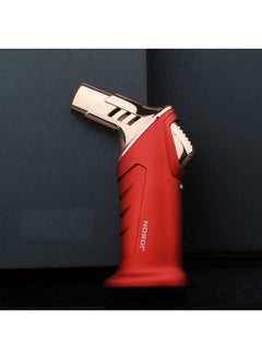 JOBON Jobon Windproof Torch Lighter Butane Refillable Gas Lighter Single Jet Flame Adjustable (Butane Gas Not Included) | Lighter for Bakhoor charcoal, Candle, Cooking, Camping, Baking, BBQ (Red)  - Image 2