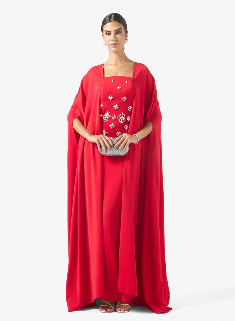 Akadia Fashion  Two Pcs Crystal Cape Set for Women | Best Price UAE
