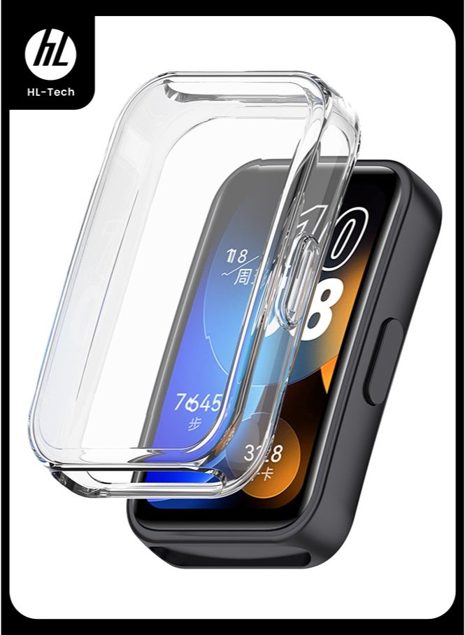 HL-Tech TPU Shockproof Screen Protector Cover Case for Huawei Band 8/Band 9/Band 10 Clear - Image 1