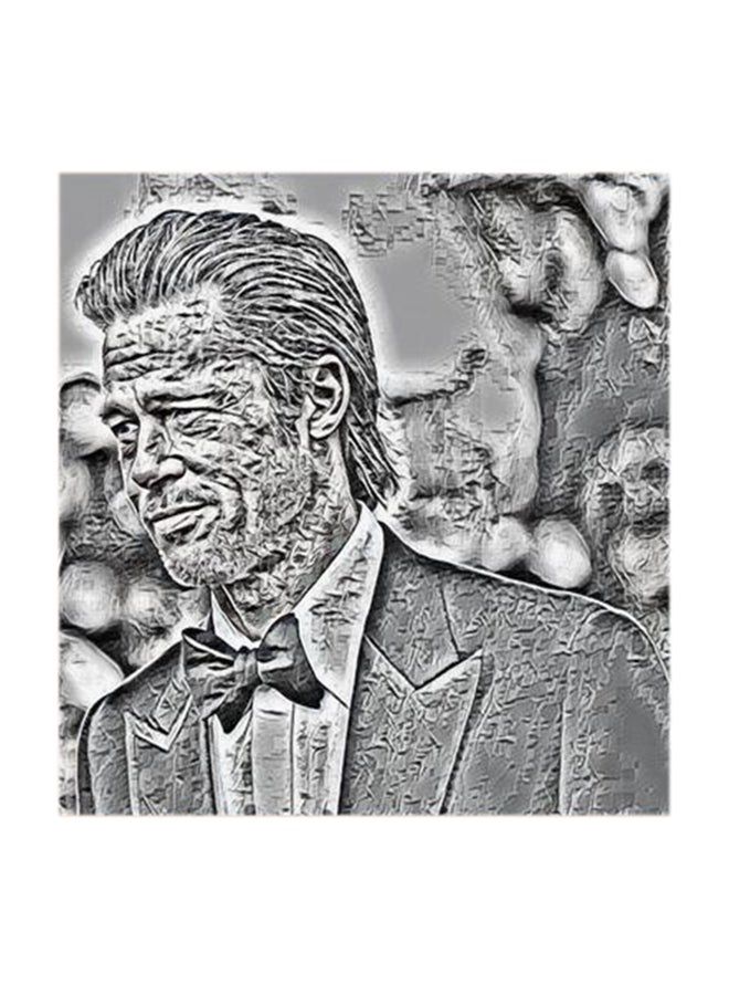 RYN Brad Pitt MDF Wall Art Multicolour 30x30centimeter - Image 2