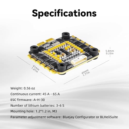 Radiolink FLYCOLOR 55A ESC 4 in 1 Electronic Speed Controller Support 36S for Freestyle FPV Racing Drone GPS Multirotor - Image 5