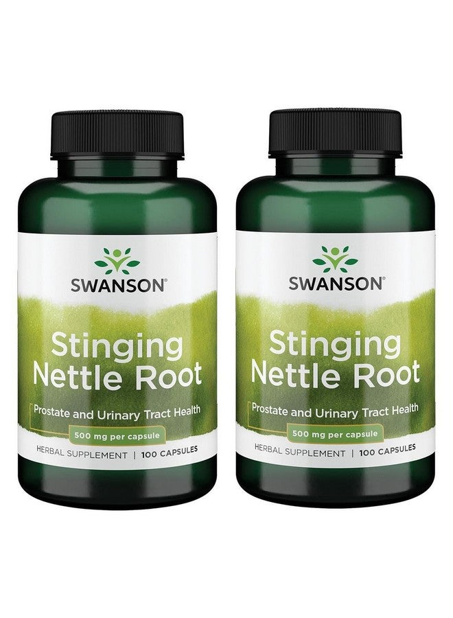 Swanson Stinging Nettle Root (Urtica Dioica) - Herbal Supplement - (100 Capsules, 500mg) (2 Pack)