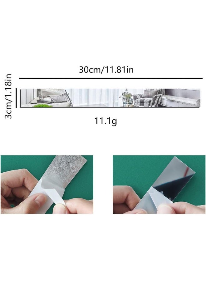 TPGP طقم TPGP من 20 ملصق مرآة لاصق ذاتي على شكل ماسة، مرآة أكريليك ثلاثية الأبعاد قابلة للإزالة، فن ديي، بلاط مقاوم للماء، ملصقات أثاث، ديكور داخلي للجدران، للمنزل، غرفة المعيشة، غرفة النوم - Image 2
