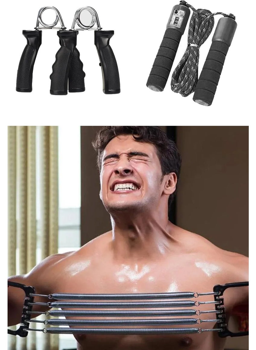 Markafox 3 In 1 Sports Set Chest Arm Back Conditioning Set Muscle Building Set Fitness Set 3 Pieces  - Image 1