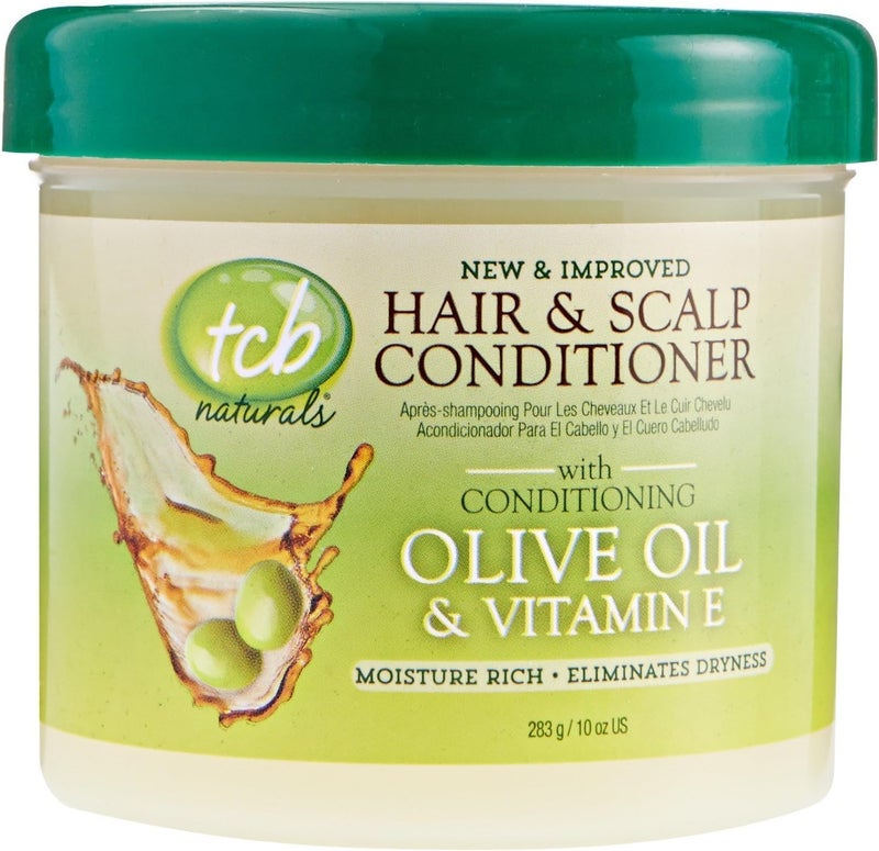 TCB Naturals Hair & Scalp Conditioner with Olive Oil & Vitamin E - 10 oz. Jar (3-Pack)