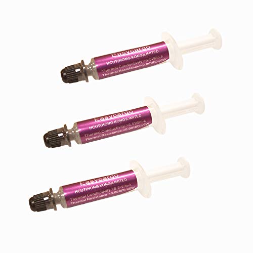 Easycargo 6.5 W/m-k Thermal Paste Kit, High Performance Thermal Grease for Heatsink interface CPU GPU (3-pack) - Image 1