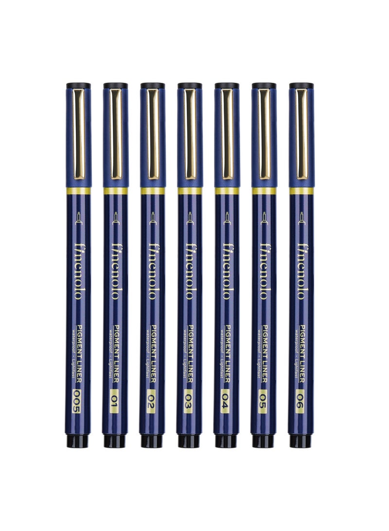 Deli Deli EQ909 Pigment Liner Pens 0.2–0.5mm, 7pcs – ideal for drawing, drafting, and writing - Image 3