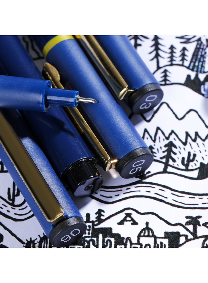 Deli Deli EQ909 Pigment Liner Pens 0.2–0.5mm, 7pcs – ideal for drawing, drafting, and writing - Image 4