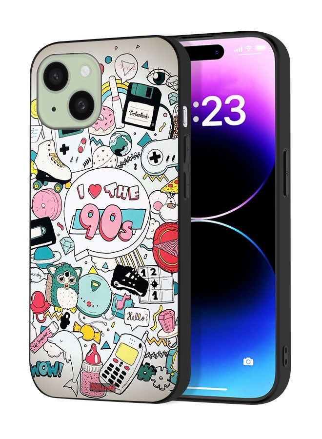Tolwak Apple iPhone 15 Protective Case Cover I Love The 90s - Image 1