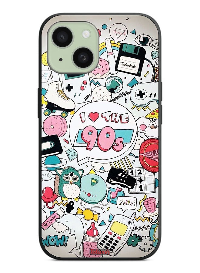 Tolwak Apple iPhone 15 Protective Case Cover I Love The 90s - Image 2