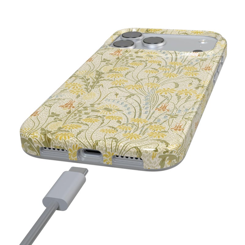 Casely iPhone 17 Pro Case | Boho Blooms | Golden Floral | Compatible with MagSafe | Classic Ultra Slim Design - Image 4