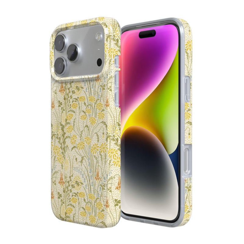 Casely iPhone 17 Pro Case | Boho Blooms | Golden Floral | Compatible with MagSafe | Classic Ultra Slim Design - Image 2