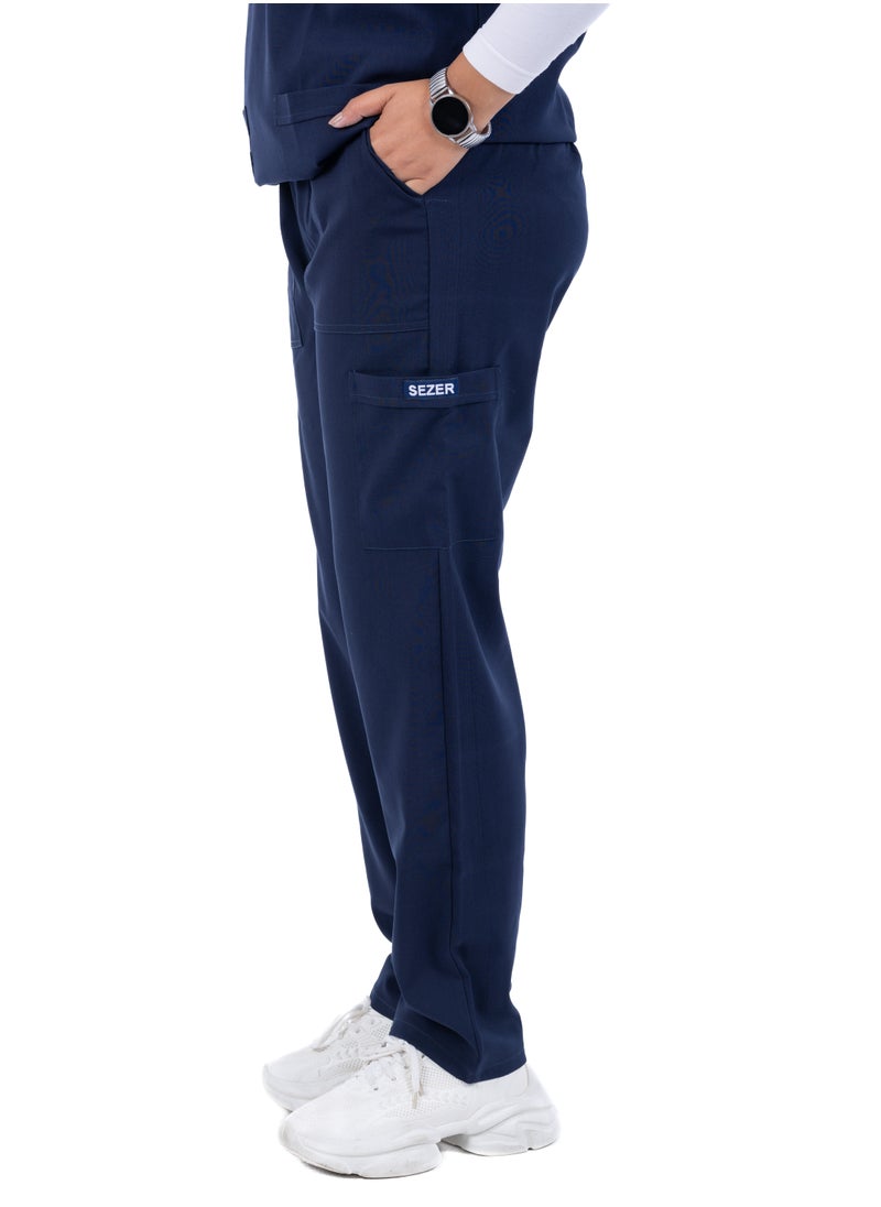 sezer Women's Caesar Scrub - soft cotton in dark blue for your brilliance and comfort every work day!  - Image 5
