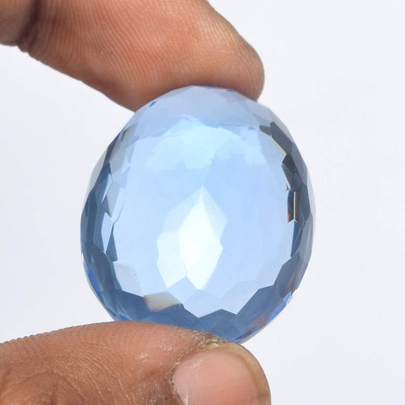GEMHUB Attractive Blue Topaz 67.35 Ct. Perfect Oval Cut Loose Gemstone for Jewelry Making - Image 4