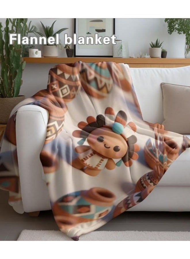 عام بطانية رقيقة من الفانيلا (دافئة ومريحة، ومناسبة للنوم، واستخدام الألعاب، وإزالة الغبار والرمل) 150 سم * 200 سم - 755 - Image 1