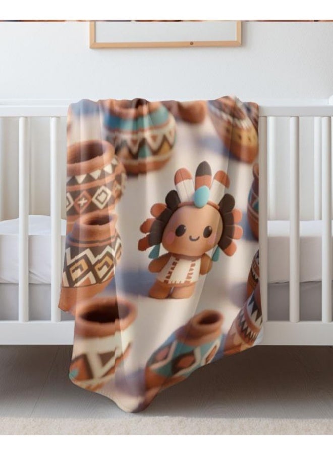 عام بطانية رقيقة من الفانيلا (دافئة ومريحة، ومناسبة للنوم، واستخدام الألعاب، وإزالة الغبار والرمل) 150 سم * 200 سم - 755 - Image 4