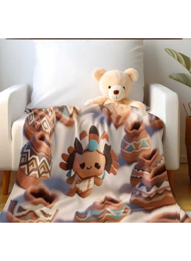 عام بطانية رقيقة من الفانيلا (دافئة ومريحة، ومناسبة للنوم، واستخدام الألعاب، وإزالة الغبار والرمل) 150 سم * 200 سم - 755 - Image 5