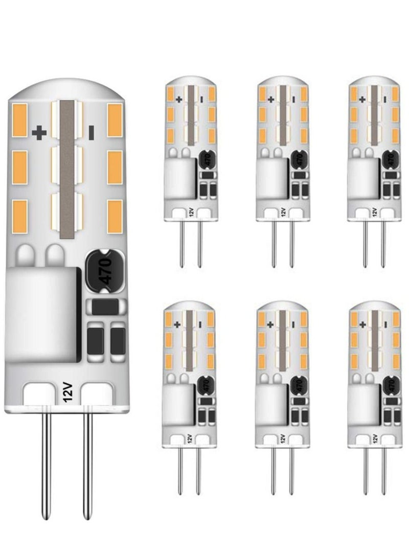 SYOSI - G4 LED Bulb JC Type Bi-Pin Base Light Bulbs 1.4W AC/DC 12V 6000K Warm White 10W T3 Halogen Bulb Replacement for Under Cabinet Puck Light, Chandelier, RV, Landscape Lighting (6 Pack) - Image 1