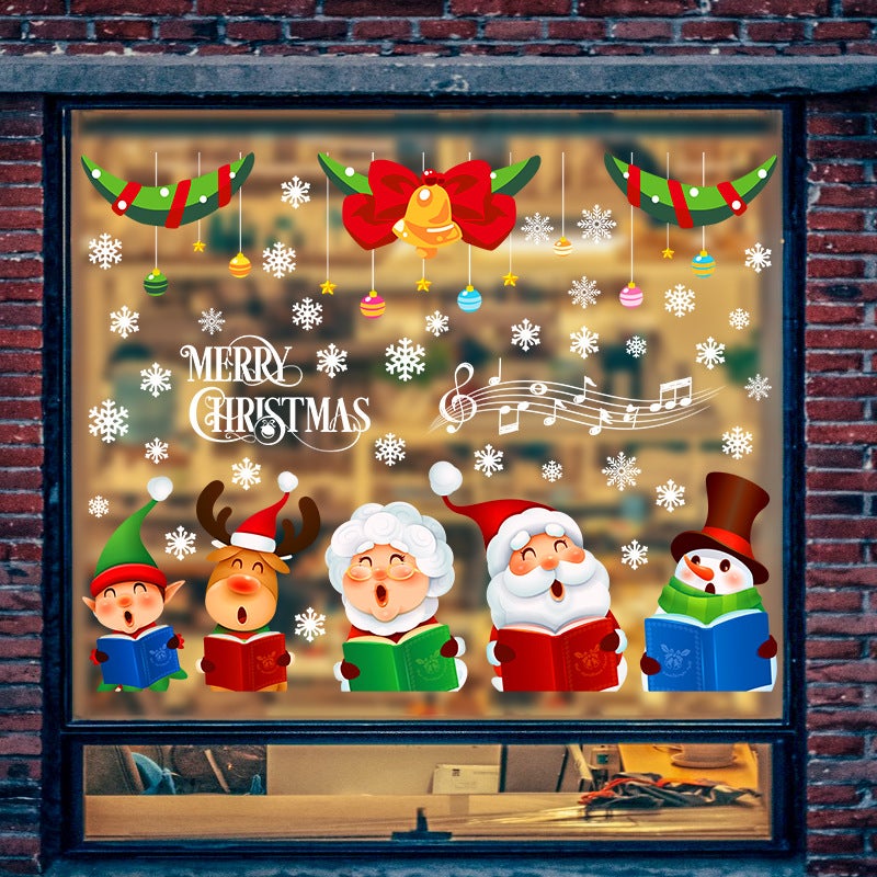 Christmas Decoration Stickers Glass Stickers Window New Year Door Stickers Scene Layout New Year'S Day Static Stickers Wall Stickers Wall Stickers - Image 3