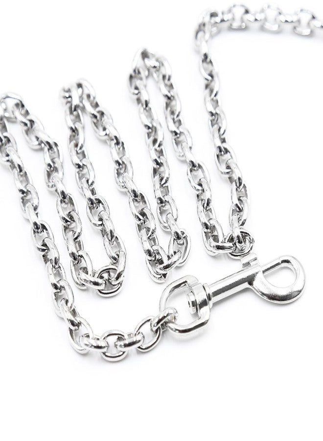 ZZRBVFH Metal Dog Leash Chain Leather Choker Collars for Men Women - Image 4