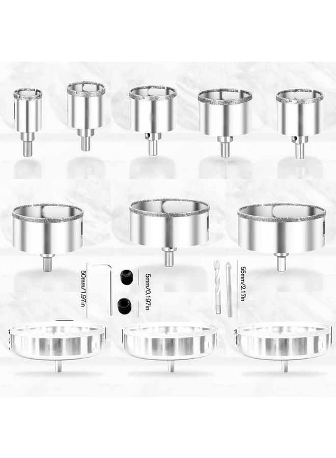 130mm Diamond Hole Saw Drill With Center Guide Bit For Glass Marble Tile Granite - Image 5