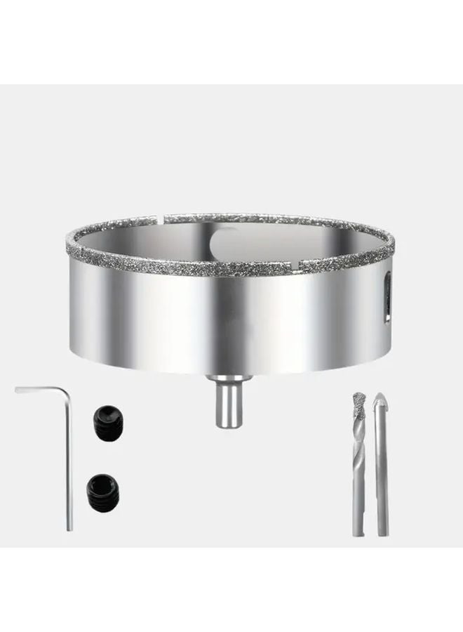 130mm Diamond Hole Saw Drill With Center Guide Bit For Glass Marble Tile Granite - Image 2