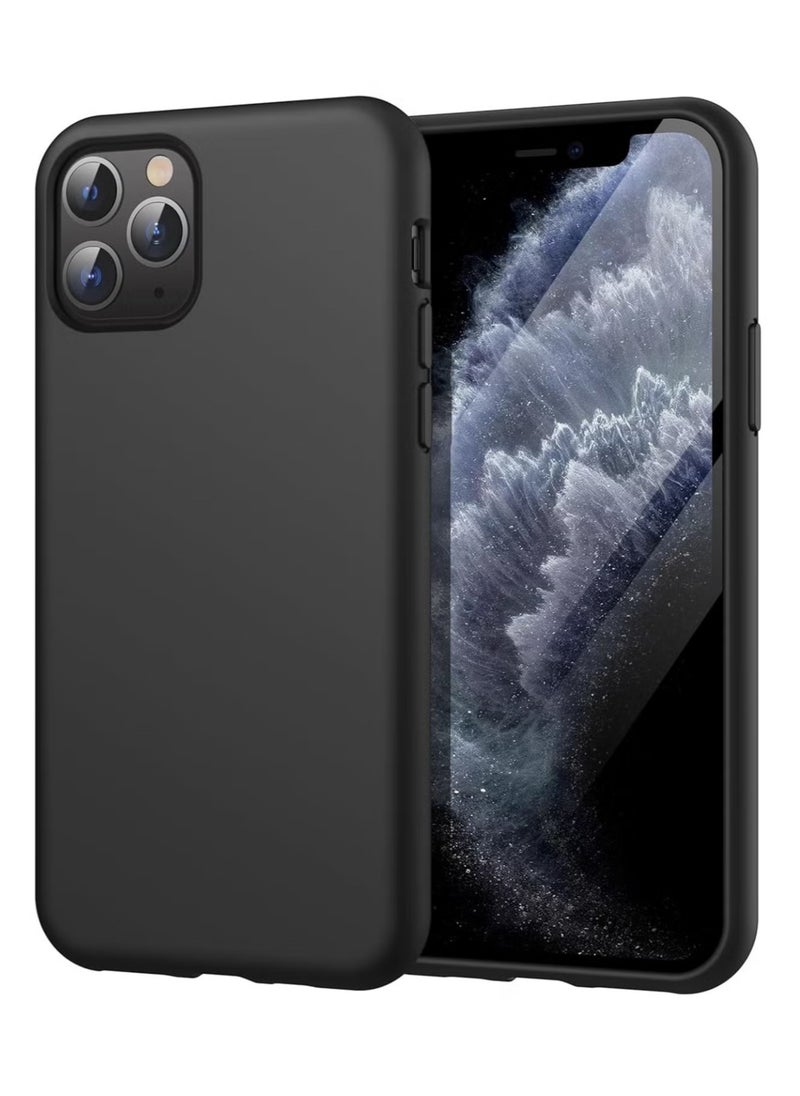 DUSALA iPhone 11 Pro Max Case, Liquid Silicone Phone Case for iPhone 11 Pro Max 6.5 Inch, Colorful Silky-Soft Protective Cover (Black)  - Image 1