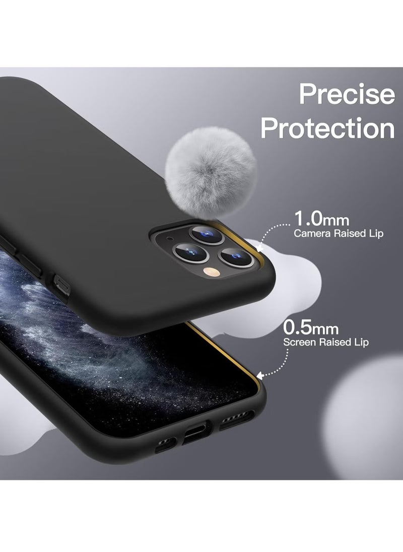 DUSALA iPhone 11 Pro Max Case, Liquid Silicone Phone Case for iPhone 11 Pro Max 6.5 Inch, Colorful Silky-Soft Protective Cover (Black)  - Image 3