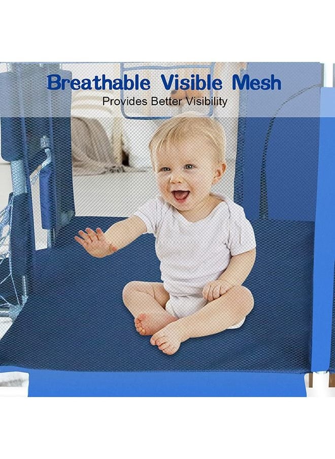 XiuWoo - Extra Large Baby Playard With Basketball Hoop and Breathable Mesh For Toddler 182x122x65 cm - Image 1