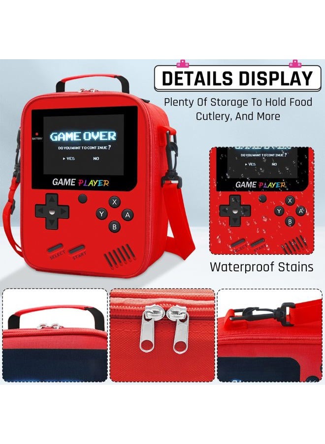 ZHIMEBYE Rolling Backpack For Boys - Gamer Boys Backpack For Kids Children Teens Elementary Middle School, Red-backpack Set, Medium to Large, Modern, Minimalist - Image 5