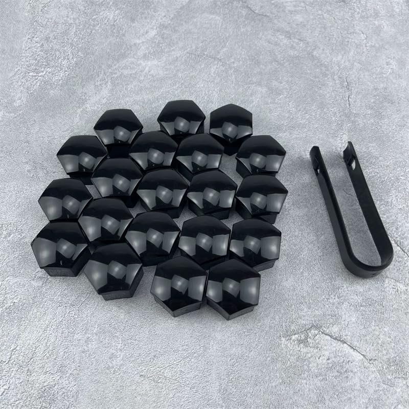 Tesheer Wheel Center Hub Cap Kit with Tesla Emble Brand Center Caps for Model 3 Model Y with 20 Lug Nut Covers (4PCS) (Matte Black) - Image 5