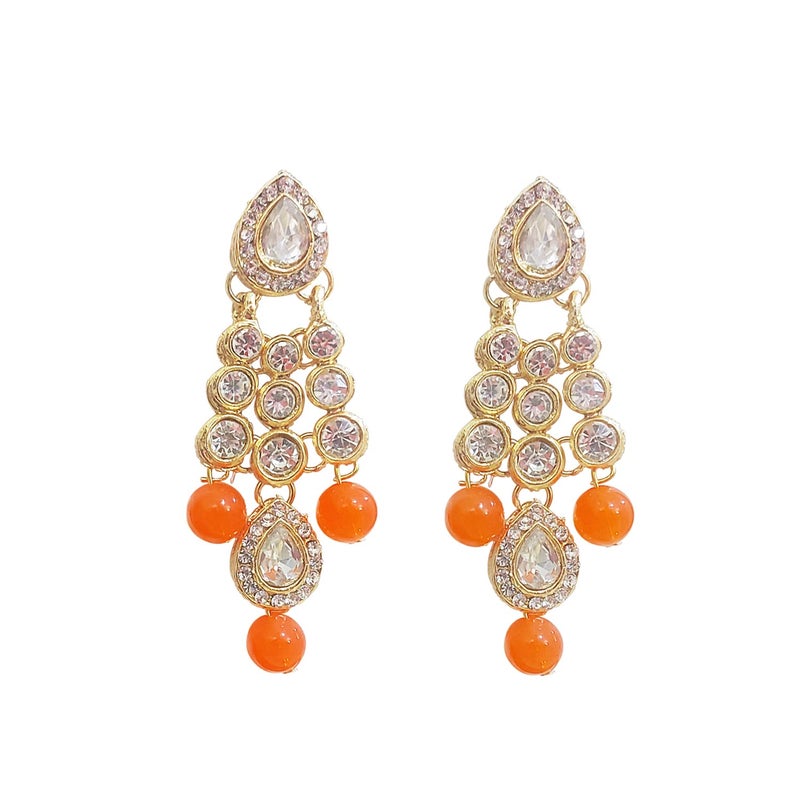 CHRISHAN Store gold plated designer stone pearl necklace set for women and girls. - Image 4