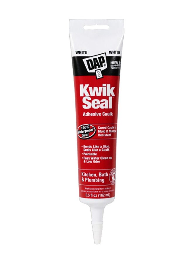 Dap Waterproof Kwik Seal Adhesive Caulk White 162 ml 18001 - Image 1
