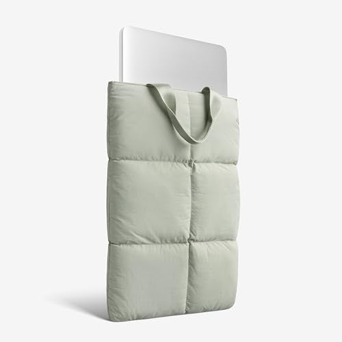 Comfyable Puffy Laptop Sleeve 15 16 Inch, Quilted Puffer Laptop Carrying Case with Handle, Pillow Case Compatible for MacBook Air 15" M4 2025 & MacBook Pro 16" 2024, Puff Cover, Slate Green - Image 2