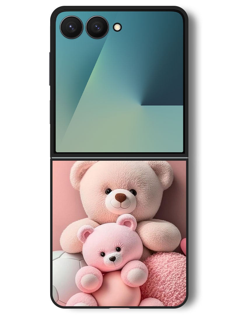 Theodor Case Compatible with Samsung Galaxy Z Flip 7 - 6.9 Inch Protection Shockproof Bumper Cover Teddies - Image 1